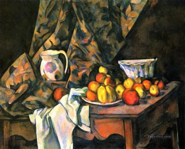 Still life Painting - Still Life with Flower Holder Paul Cezanne